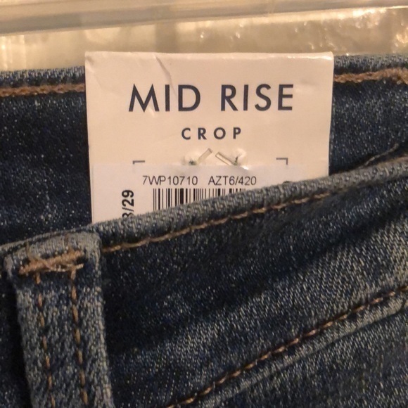 Lucky brand mid rise crop Size 8 style Ava NWT - Picture 5 of 7